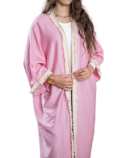Pink Linen Kaftan