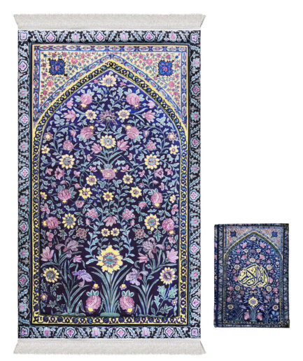 Deep Blue Petals Elite Prayer Mat